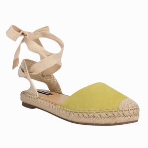 Nine West Mage Ankle Wrap Platte Sandalen Geel/Bruin Nederland | XOK-408596